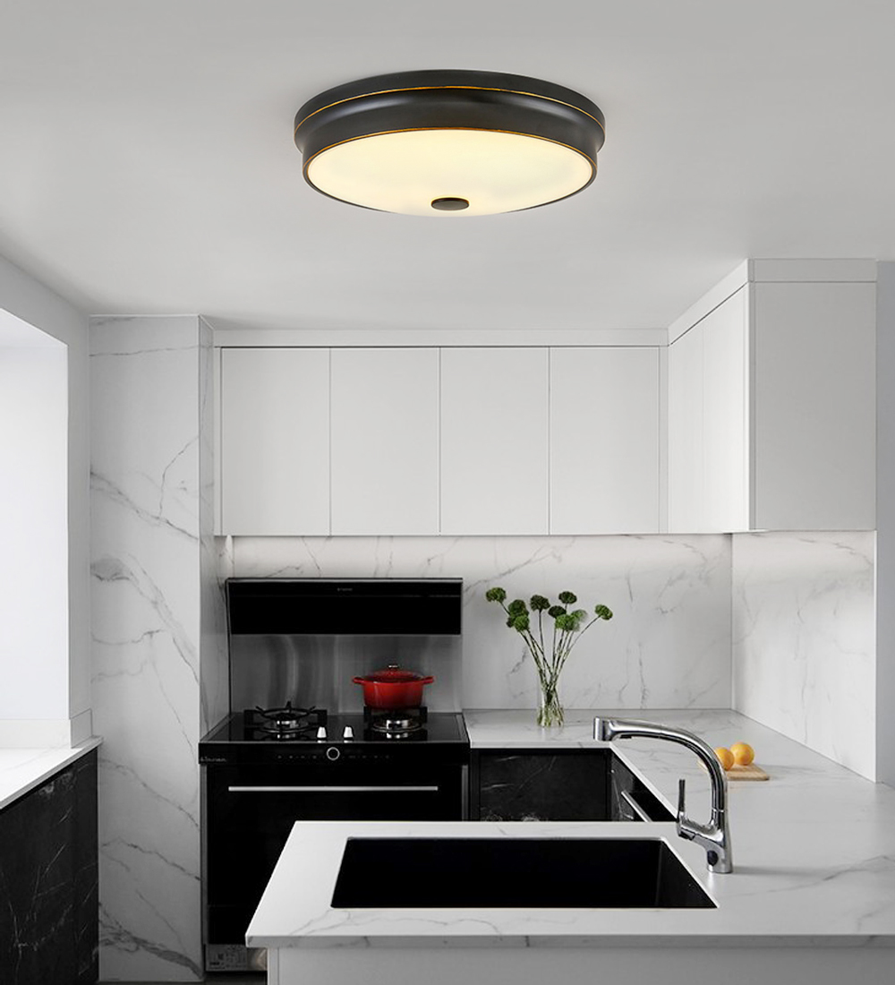Contemporary Nordic Ceiling Light Iron Round Flush Mount Ceiling Lighting Elegant Modern Led Ceiling Lamp For Living Room