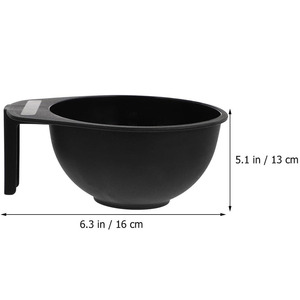 Tazón para Tinte de Cabello de 300 ml con Logotipo Personalizado de Fábrica, Herramientas y Accesorios para Salón de Belleza, Material del Mango con Diseño de Dientes, Color Negro - Product Image 3