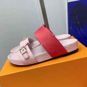 Nuevos Estilos 2026 Sandalias de Cuero Marrón Premium con Hebilla y Doble Correa Ajustable, Pantuflas Casuales - Product Image 6
