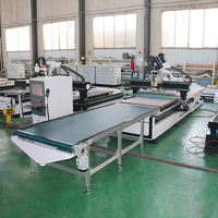 Fabricant de routeur en bois CNC porte d'armoire en bois faisant Atc Machine de routeur CNC avec Table de déchargement à chargement automatique
