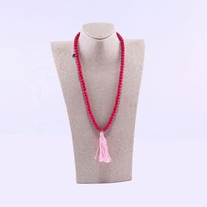 Bijoux de perles en bois pour fille Collier de bohème avec pendentif à breloques pour fille et femme - Product Image 4