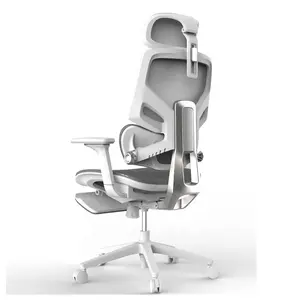 Sedia da ufficio di lusso cool executive boss mesh chair con poggiapiedi