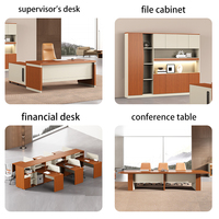 Bureaux de travail modernes avec tiroirs, ensemble de mobilier de bureau exécutif pour salle, base de table, personnalisation d'usine de meubles