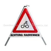 Triangle de signalisation réfléchissant, panneaux de signalisation routière, panneaux d'avertissement sur trépied, panneau de signalisation routière enroulable