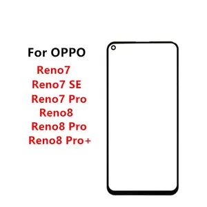שחור Digitizer LCD חיישן זכוכית לוח עבור oppo Reno7 Reno7se Reno7Pro Reno8 Reno8Pro מגע מסך זכוכית עדשה + עם OCA סרט