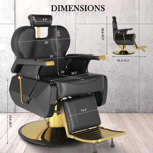 Silla de Peluquería Profesional, Muebles de Salón de Belleza, Sillas de Barbero Modernas, Clásicas, Reclinables y de Lujo para Barbería o Salón de Belleza - Product Image 5
