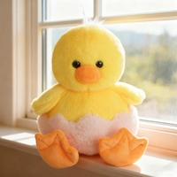 Jouet en peluche doux et mignon en forme de poussin, de canard ou de pingouin, avec rembourrage en coton PP super doux et fonction anti-stress