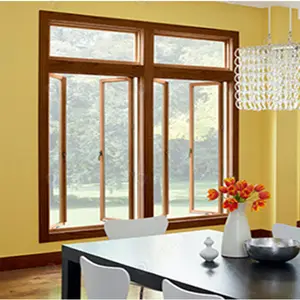 Prima 2024 Customized Side-hung Window Sliding Sash Flush Mount Windows Europe Solid Wood Double Hung Window