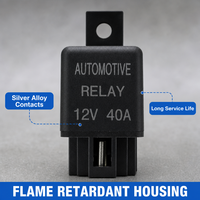 Relais de climatisation automobile 12V 40A 4 broches avec support de montage, interrupteur de relais de compresseur de climatisation étanche pour camion