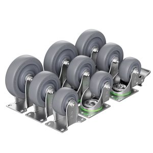 2 Zoll Schwenkrolle TPR-Rad 50 mm Möbelbeschlag-Lenkrolle mit Bremse - Product Image 1