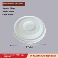 Couvre-tasses jetables écologiques en pulpe de canne à sucre, compatibles micro-ondes, biodégradables, pour boissons chaudes/froides, calibre 80