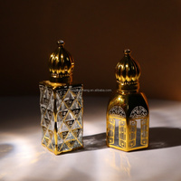 Flacon de parfum carré en verre doré de luxe, imprimé sérigraphié et traité UV, avec bouchon à vis, pour sérum de soin et collyre