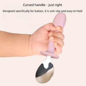 Set di Piatti per Bambini in Silicone Ecologico Senza BPA, Grado Alimentare, con Cucchiaio e Forchetta in Acciaio Inossidabile per l'Alimentazione dei Neonati - Product Image 4