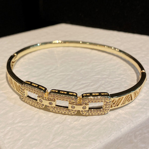 Fashion Cuff <b>Bracelet</b> Gold Silver Rhinestone Hollow Open Design For Women Anniversary Jewelry 20g <b>Copper</b> Plated - Product Image 3