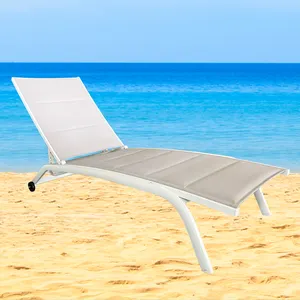 China fábrica atacado barato piscina lado praia à prova d' água branco sala de estar cadeiras chaise relaxar