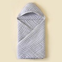 Serviette de bain en mousseline de coton 100% essentielle pour nouveau-né serviettes à capuche absorbantes douces pour les nourrissons et les tout-petits motif inspiré de la plage