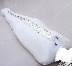 <span class=keywords><strong>Harnais</strong></span> fétiche en cuir PU souple noir/blanc Catsuit sexe sac de sommeil jeux pour adultes Bondage camisole de force poids réglable - Product Image 6