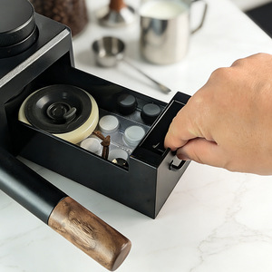 Espresso Machine Handle Holder Abs Square Tamper Drawer <b>Style</b> <b>Powder</b> Dispenser Multi Functional Storage Base For Cafes - Product Image 2