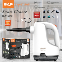 Nettoyeur vapeur RAF 1200W, haute pression 5 bars, grand réservoir de 500 ml, nettoyeur vapeur haute température 9 en 1, R.11220