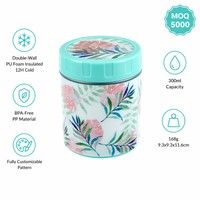 Boîte isotherme personnalisable à double paroi en PP, sans BPA, alimentaire, pour consommation directe, écologique, longue durée, conservation au froid pendant 12 heures