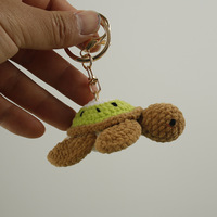 Handgemaakte gehaakte fruit-schildpad schattig gebreid watermeloen sinaasappel kiwi aardbei schildpad hanger tas hangende ornament