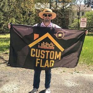 Флаг рекламный подвесной 90x150 см из полиэстера для сублимационной печати с логотипом, OEM и ODM - Product Image 1