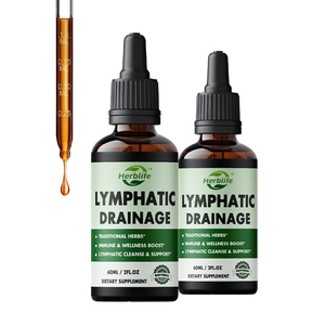 Gotas Líquidas de Apoyo al Drenaje Linfático de Marca Privada OEM, Suplemento Vegano Natural para el Apoyo del Sistema Inmunológico y Linfático, Detox - Product Image 1