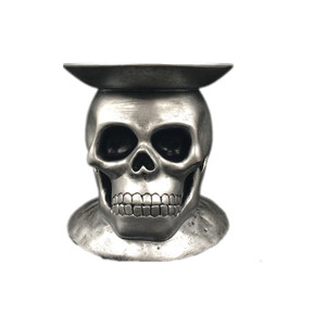 Polyresin handmade vẽ tay hộp sọ hình thùng nhỏ giữ rượu vang Decanter nghệ thuật & sưu tập - Product Image 1