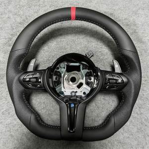 Volante de Coche OEM Modelo M, Completamente en Cuero con Costuras Rojas, para <span class=keywords><strong>BMW</strong></span> 2016 <span class=keywords><strong>bmw</strong></span> <span class=keywords><strong>328i</strong></span> M5 F90 X4m F98 435i 640i - Product Image 2