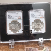 TCG personnalisé en gros 2 dalles Canada pièce commémorative très résistant aux rayures acrylique protecteur gradué porte-monnaie porte-boîte