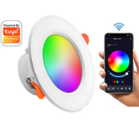 Durlitecn 3 pouces 4 pouces 10W 15W Plafond Smart LED RGB Downlight Plafonnier APP Control Smart LED Encastré Downlight