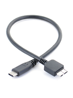 Kabel Konverter OTG Lingable USB 3.1 Tipe C Male ke USB 3.0 Micro B Male 30CM dengan Selubung PVC dan Pelindung Kepang untuk Hard Drive dan Smartphone