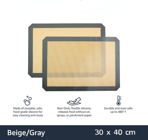 도매 비 스틱 재사용 오븐 제빵 기구 실리콘 직사각형 베이킹 매트 - Product Image 3