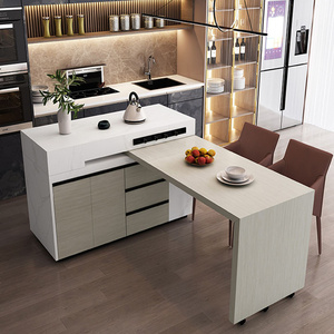 <span class=keywords><strong>Îlot</strong></span> de <span class=keywords><strong>cuisine</strong></span> <span class=keywords><strong>avec</strong></span> armoire de <span class=keywords><strong>rangement</strong></span> coulissante, meuble pratique, unité centrale - Product Image 2