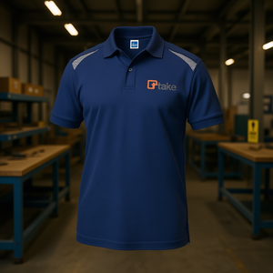 Polo bleu XS coupe classique à manches courtes pour le travail - Product Image 3