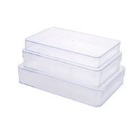 Conteneur alimentaire rectangulaire transparent en plastique PS recyclable pour gâteau, pour tiramisu, avec design scellé