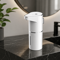 Distributeur de savon mousse intelligent sans contact HLK, double distributeur de savon en ABS pour hôtels et écoles, design moderne, sur pied, rechargeable