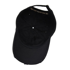 ヴィンテージディストレストジャンハットフレイビル野球帽金属調節可能な未構築コットンウォッシュデニムお父さん帽子女性男性用 - Product Image 6