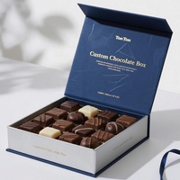 Boîte-cadeau magnétique de luxe personnalisée en Bourgogne, avec doublure en éponge imperméable, pour chocolats, bonbons, avec certification