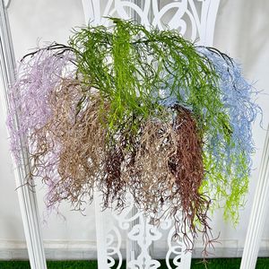 Flores artificiales Meiyu Craft, hierba flocada para colgar en la pared, de 30cm a 100cm, decoración de plantas verdes artificiales para bodas, hogar, hotel, fotografía. - Product Image 1