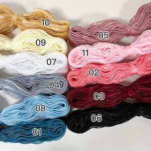 Nastro <span class=keywords><strong>in</strong></span> Chiffon Organza Trasparente con Bordo Tessuto e Logo Personalizzato per Confezioni Regalo, Nastro Colorato all'Ingrosso - Product Image 4