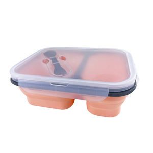 Silicone <b>Collapsible</b> Portable Lunch Box Large Capacity <b>Bowl</b> Lunch Bento Box Folding Lunch Box Eco-Friendly - Product Image 6