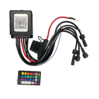 Lumina 17 pouces, anneau lumineux réglable pour jantes, quadri-rows RGBW, étanche IP67, éclairage pour jantes et pneus de camion