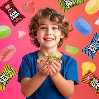 Bonbons de Noël à Marque Privée OEM, Délicieux Bonbons Durs Fruités Sucrés et Acidulés pour Enfants