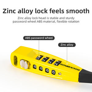 ROCKBROS-Candado de cable de <span class=keywords><strong>bicicleta</strong></span> de alta seguridad con código de cuatro dígitos, combinación de tirante portátil <span class=keywords><strong>para</strong></span> patinete y tipo <span class=keywords><strong>cadena</strong></span> de <span class=keywords><strong>bicicleta</strong></span> - Product Image 3
