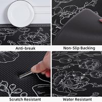 Ensemble de 2 tapis de cuisine, tapis de cuisine anti-fatigue rembourrés, tapis de cuisine antidérapant imperméable, tapis de cuisine confortables en PVC de qualité supérieure