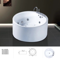 Baignoires Spa Jacuzzi en Acrylique de Haute Qualité au Design Moderne, Baignoire Balnéo de Luxe avec Accessoire de Vidange