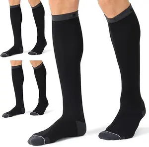 Compression Socks For Men And Women Towel Bottom Custom Logo Nylon Elastic Knee High Athletic Sports Socks