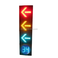 Feu de signalisation LED 300 mm avec 3 unités de boules complètes, peut être installé verticalement/horizontalement, IP65, certifié CE, visibilité 800 m, 90 LED par feu