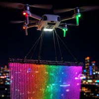 Écran LED Aérien Publicitaire Volant – Affichage Transparent en Maille pour Événements Extérieurs – Léger et Visuel
